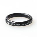 Necessary or Unnecessary [ネセサリーオアアンネセサリー]BUTTON RING 2 ブラック[ボタンリング 指輪 プラスチック 軽い 11号 13号 15号 カジュアル メンズライク]☆