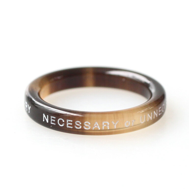 Necessary or Unnecessary [ネセサリーオアアンネセサリー]BUTTON RING 2　マーブル[ボタンリング 指輪 プラスチック 軽い 11号 13号 15号 カジュアル メンズライク]☆