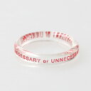 【マラソンP最大47倍】Necessary or Unnecessary ネセサリーオアアンネセサリー BUTTON RING 2 クリア ボタンリング 指輪 プラスチック 軽い 11号 13号 15号 カジュアル メンズライク ☆