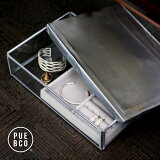 PUEBCO[ץ֥]GLASS BOX WITH RECYCLE STEEL LIDJewelry Double[饹ܥåꥵ륹å 奨꡼ ꡼ ե饹 Ǽ ǥץ쥤]