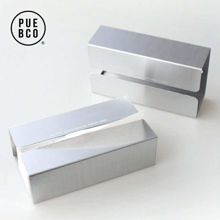 【ポイント最大46倍】PUEBCO[プエブコ]2-WAY PAPER TOWEL SLEEVE[2ウェイペーパータオルスリーブ ペーパータオルケース ペーパーホルダー 壁掛け 置型 アルミニウム製 シルバー インテリア ヴィンテージ インダストリアル おしゃれ]☆