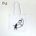 楽天CDC general storeNoritake[ノリタケ]TOTE BAG （CRESCENT BOY）[トートバッグ 白 眠る男の子 三日月 A4 イラストレーター]☆