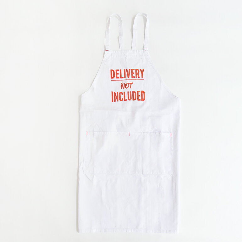 樂天商城 - 【100円クーポン配布中】VOIRY[ヴォイリー]BASIC APRON-B DELIVERY[エプロン ロゴプリント おしゃれ 製品洗い ポケット付き]