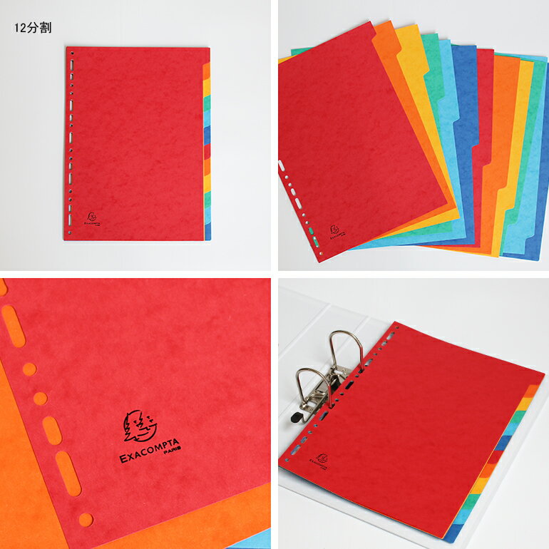 �ڥ����ѡ���������ݥ���Ⱥ���47�ܡ�EXACOMPTA[����������]���顼����ǥå�������󥰥ե������ѡ�12ʬ���[A4 2�� 4�� ���Ф� �������� ʸ�� ��̳���� �ǥ�����Ǽ �ե��]��