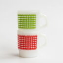 Fire King マグカップ 【アンティーク】Fire King[ファイヤーキング]Stacking mug(CHECK)