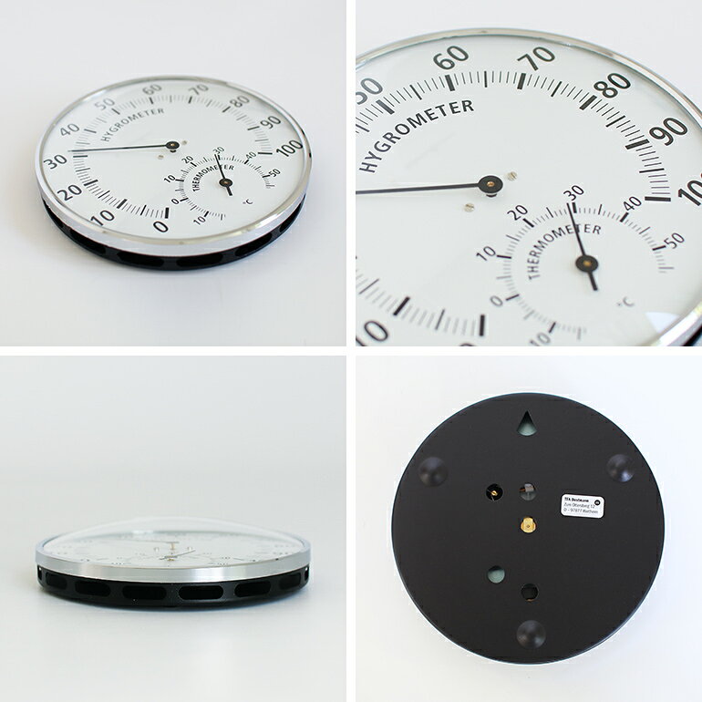 【スーパーセール★P最大47倍】TFAAnalogue thermo-hygrometer with metal ring 45.2019 アナログサーモハイグロメーターウィズメタルリング[温湿度計 コンパクト アナログ 壁掛け スタンド 壁掛け 電池不要 シンプル インテリア ドイツ製] [3]
