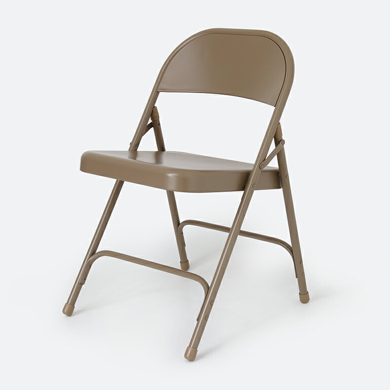 【5％OFFクーポン配布中】PACIFIC FURNITURE SERVICE[パシフィックファニチャーサービス]TUBULAR STEEL FOLDING CHAIR BEIGE[フォールディングチェア 丸パイプ構造 オールスチール 屋内 屋外 …