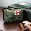 【マラソンP最大47倍】米軍 デッドストック FIRST AID KIT GENERAL PURPOSE ポーチ ファーストエイドキットポーチ 医療用救急セット 内ポケット付き アメリカ軍 デッドストック 未使用 ミリタリーグッズ