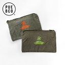 PUEBCO プエブコ VINTAGE TENT FABRIC POUCH ユーズド素材 テント生地 タフ 無骨 大きめ ポーチ クラッチバッグ