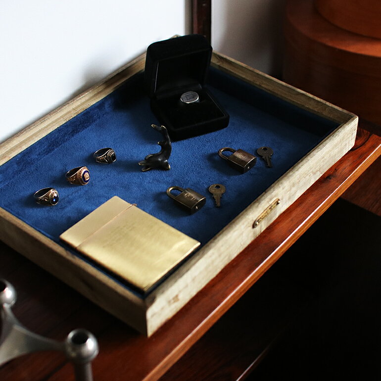 【本日ポイント5倍+10%オフ】PUEBCO[プエブコ]STACKABLE JEWELRY TRAY[トレー アクセサリーケース ボックス 木製 ベルベット 什器 ディスプレイ 積み重ね スタッキング スタッカブルジュエリートレー] 2