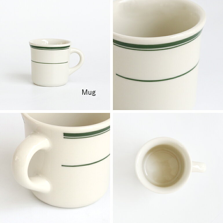 【100円クーポン配布中】 Tuxton[タクストン]Green Bay Mug[マグカップ 260ml レトロ アメリカンダイナー食器 カフェ 飲食店 業務用 レンジ可 オーブン可 食洗器 グリーンベイ] okotico-10039844 CDC general store サンプル画像2