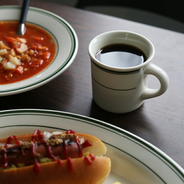 【100円クーポン配布中】 Tuxton[タクストン]Green Bay Mug[マグカップ 260ml レトロ アメリカンダイナー食器 カフェ 飲食店 業務用 レンジ可 オーブン可 食洗器 グリーンベイ] okotico-10039844 CDC general store サンプル画像3