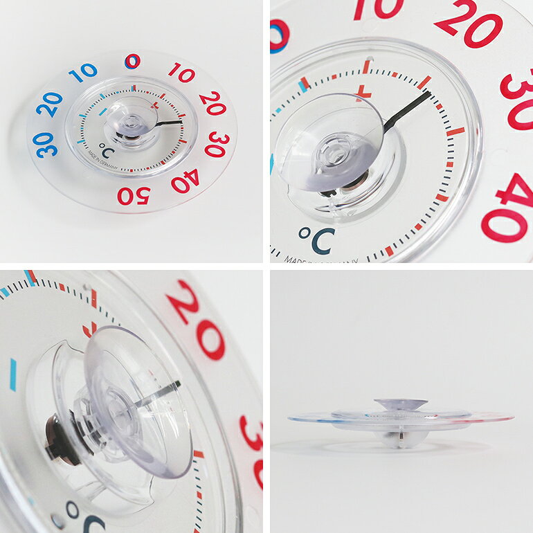 【100円クーポン配布中】TFAAnalogue window thermometer TWATCHER XL 14.6014 アナログ ウィンドウ サーモメーター[温度計 外気温度計 吸盤式 窓ガラス 貼り付け クリア シンプル ドイツ製] [3]