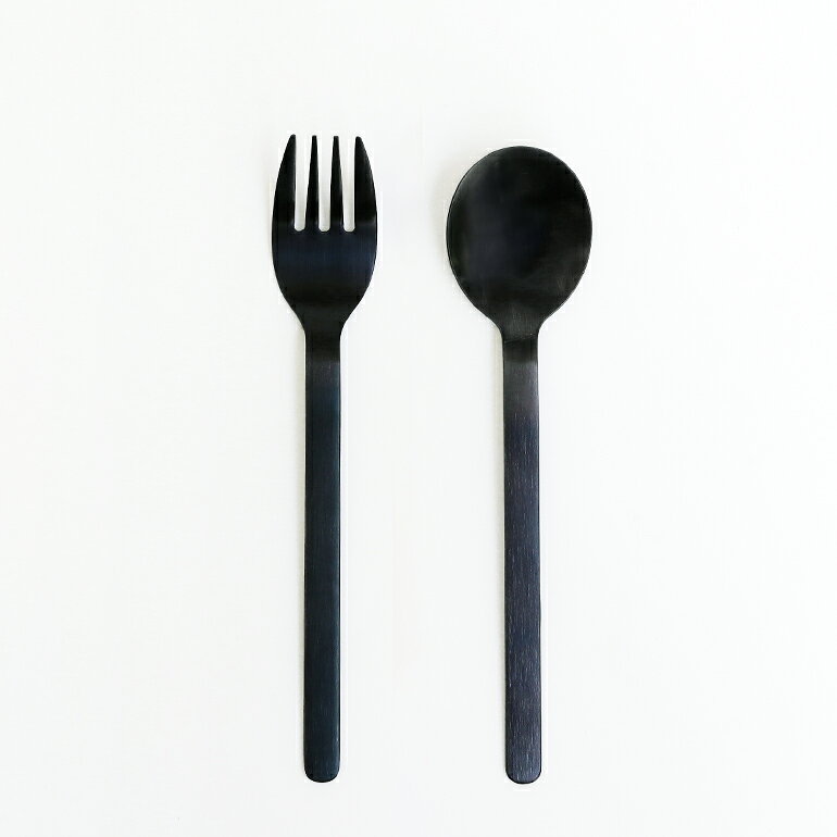 Rakuten - 【100円クーポン配布中】SALUS[セイラス]機内食カトラリー ブラック　スプーン/フォーク[コンパクト ブラック 耐食性・耐熱性 カトラリー 日本製]