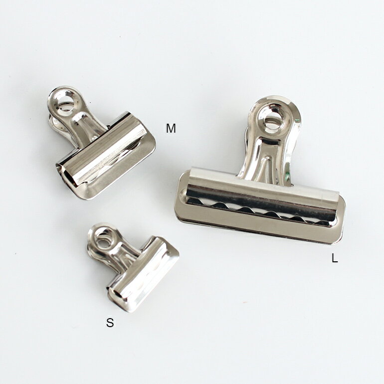 【100円クーポン配布中】ブルドッグクランプ　M (1点販売)[クリップ 留め具 文具 事務 シルバー シンプル]