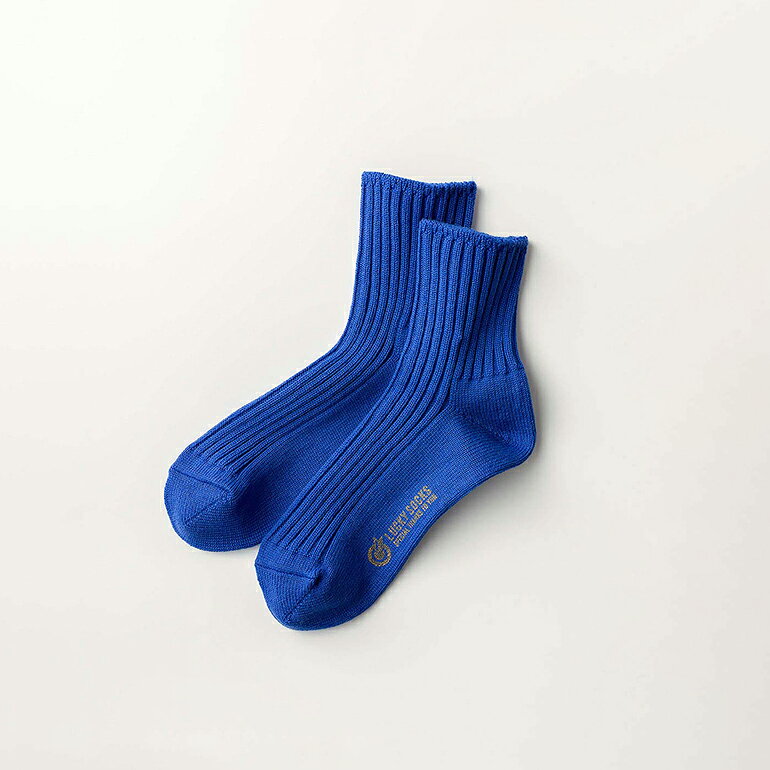 LUCKY SOCKSスムースアンクルソックス　ブルー