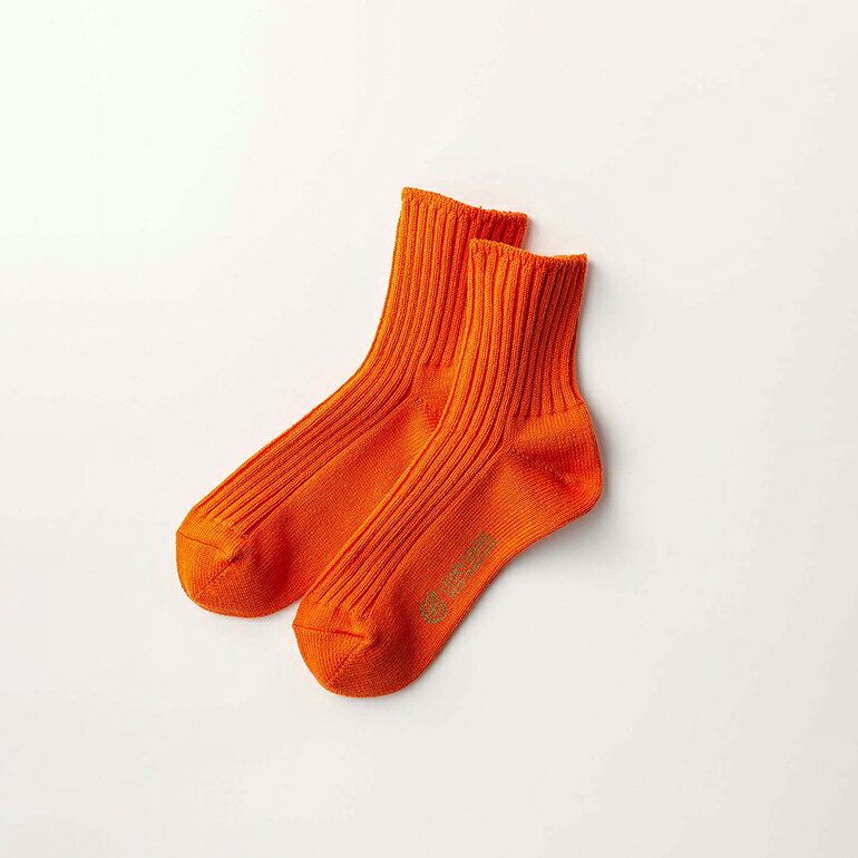 【100円クーポン配布中】LUCKY SOCKS[ラッキーソックス]スムースアンクルソックス　オレンジ