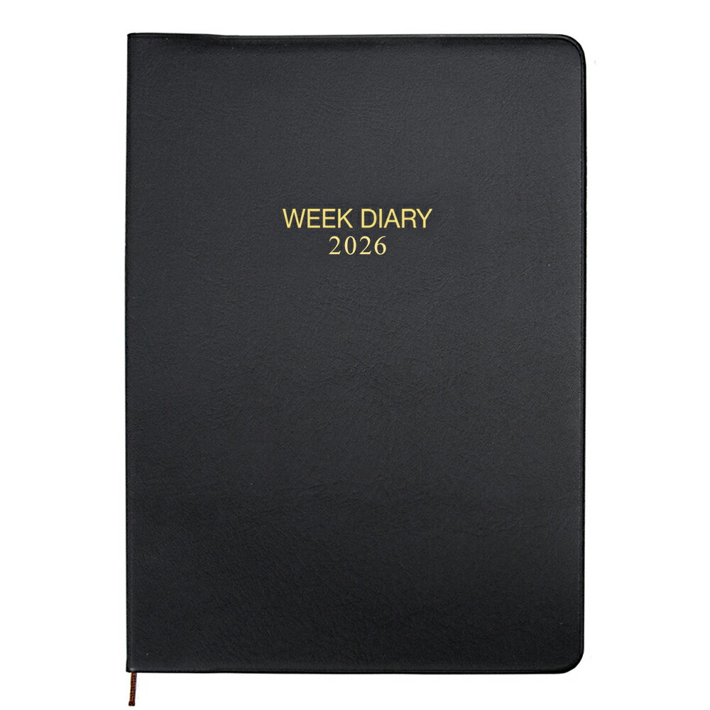 コレクト ウィークダイアリー A5 D-52 ブラック 見開き1週間タイプ 週間 レフト 2026年 スケジュール 手帳 スケジュール帳 ダイアリー 2026 ...