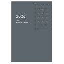 ダイゴー 2026年 アポイント Appoint ノートタイプ A6 マンスリー グレー E8146 手帳 スケジュール スケジュール帳 ダイアリー 1ヶ月ブロック マンスリー 月間 ブロック 月曜 始まり 月曜日