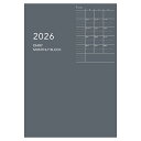 ダイゴー 2026年 アポイント Appoint ノートタイプ A5 マンスリー グレー E8150 手帳 スケジュール スケジュール帳 ダイアリー 1ヶ月ブロック マンスリー 月間 ブロック 月曜 始まり 月曜日