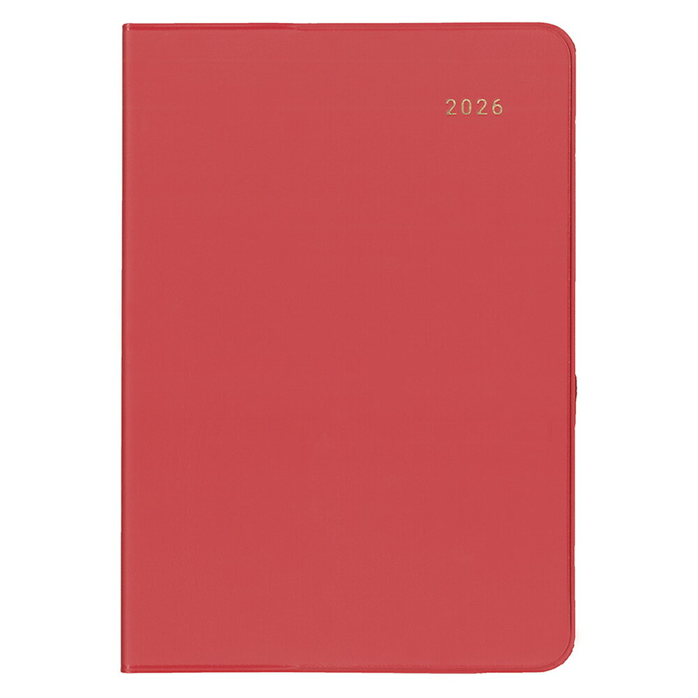 ダイゴー 2026年 MILL ミル B6 マンスリー EASY レッド E7759 手帳 スケジュール スケジュール帳 ダイアリー 1ヶ月ブロック マンスリー...