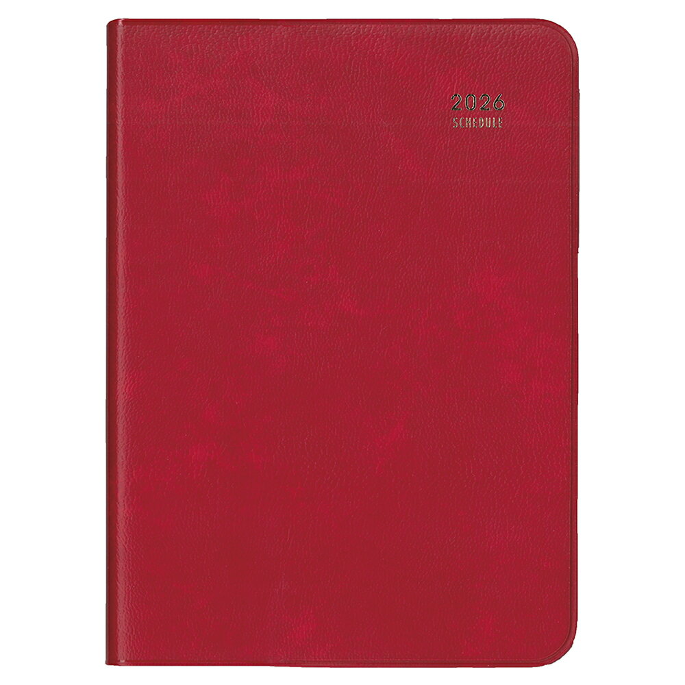 ダイゴー 2026年 MILL ミル A6 ホリゾンタル レフト ベーシック BASIC レッド E7763 手帳 スケジュール スケジュール帳 ダイアリー 1...