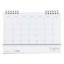 ナカバヤシ ロジカル 卓上カレンダー リングタイプ A5 ホワイト 白 白色 CLT-A502-26W ブロック 2026年 スケジュール 手帳 スケジュール帳 ダイアリー 2026 日曜 始まり