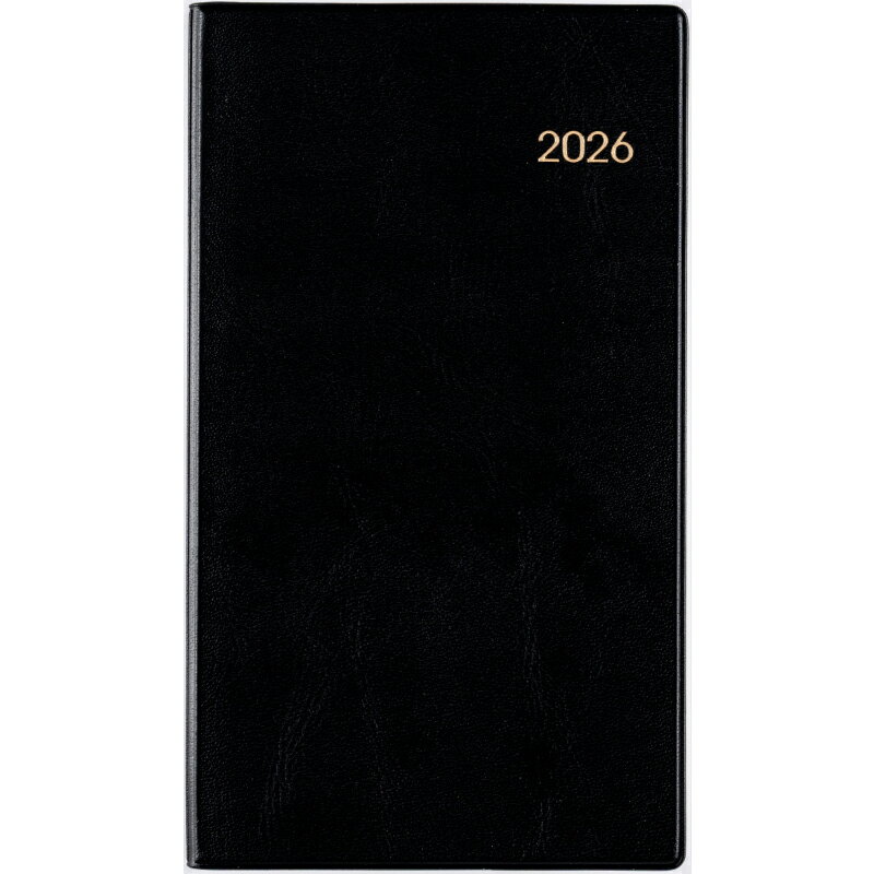 高橋書店 (120) ニューダイアリー スリム1 ブラック 黒 黒色 手帳判 見開き 1か月 マンスリー 月間 月間横ケイ 2026年 2026 高橋手帳 手帳...