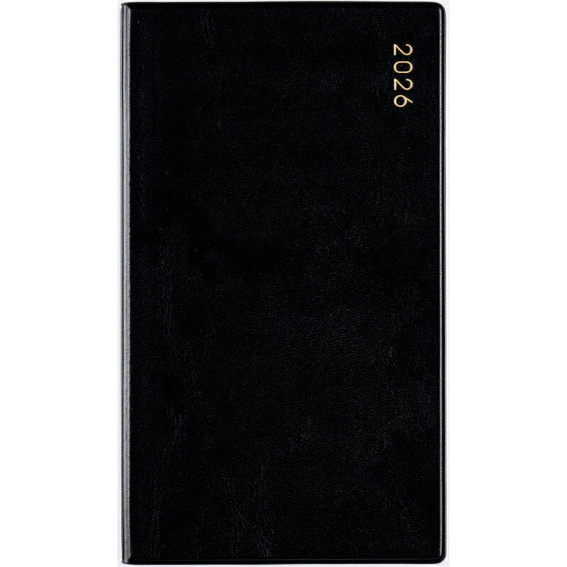 高橋書店 (122) ニューダイアリー スリム3 ブラック 黒 黒色 手帳判 見開き 1か月 マンスリー 月間 月間ブロック 日曜 始まり 2026年 2026...