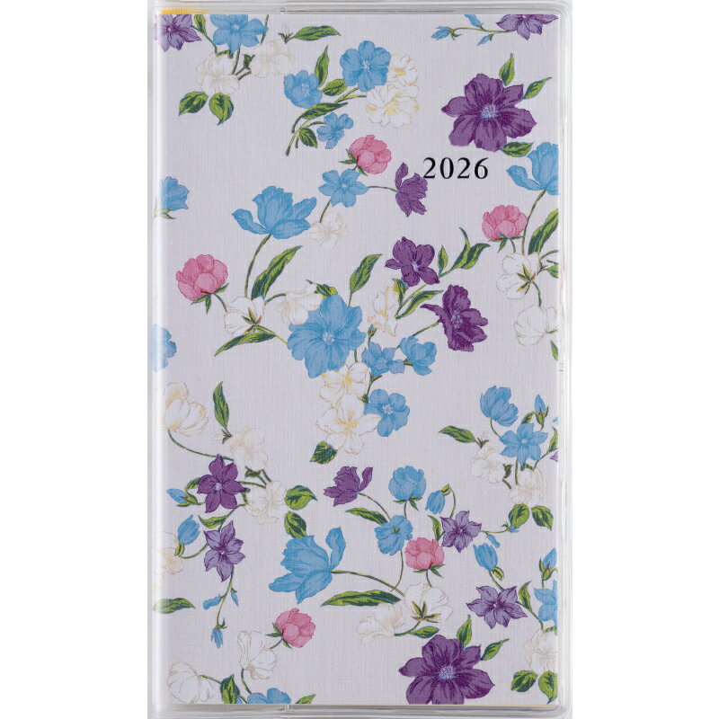 高橋書店 (293) ラフィーネ スリム3 花柄 手帳判 見開き 1か月 マンスリー 月間 月間ブロック 日曜 始まり 2026年 2026 高橋手帳 手帳 ス...
