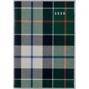 高橋書店 (385) クレールインデックス2 チェック B6 見開き 1か月 マンスリー 月間 月間ブロック 日曜 始まり 2026年 2026 高橋手帳 手帳 スケジュール ダイアリー