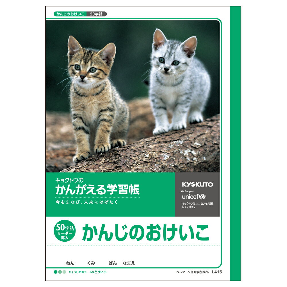 日本ノート L415 かんがえる学習帳 漢字練習 50字詰 リーダー 学習帳 ノート
