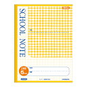 日本ノート LMCA45GY スクールノート チェック柄 セミ A4 5mm 5ミリ 方眼 方眼罫 イエロー ノート 学習帳