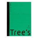 日本ノート UTRBA4G Tree's ツリーズ A4 B罫 40枚 グリーン ノート 学習帳