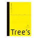 日本ノート UTRAA6Y Tree's ツリーズ A6 A罫 48枚 イエロー ノート 学習帳