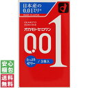 【送料無料(ゆうパケット)】コンドーム オカモト ゼロワン 0.01 たっぷりゼリー 3個入り うすい 薄い 001 0.01mm 避妊具【中身がわからない梱包...