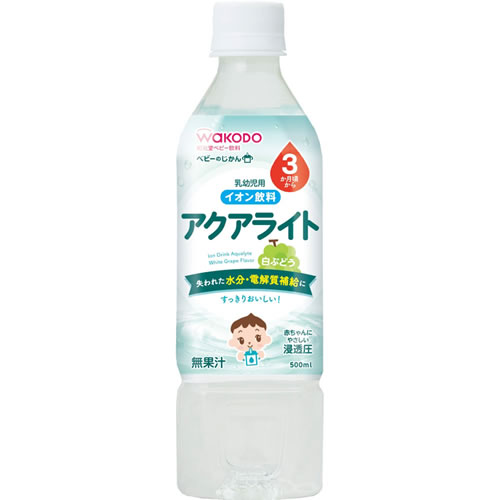 和光堂 ベビーのじかん アクアライト 白ぶどう 500ml 3か月頃から【アサヒ wakodo 水分補給 ベビー用 赤ちゃん用 白ぶどう】