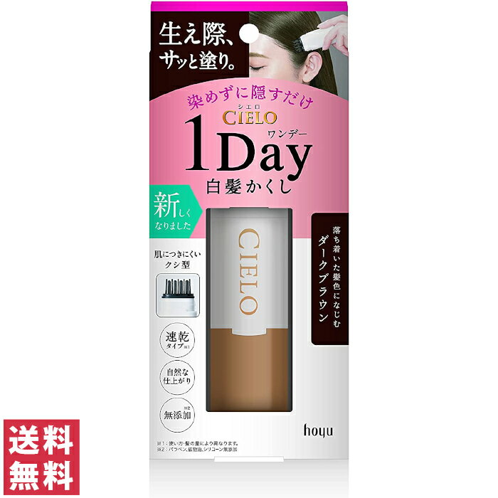 【送料無料(定形外郵便)】シエロ ワンデー 白髪かくし ダークブラウン 9ml