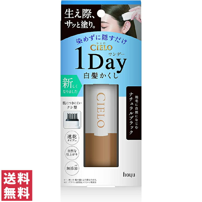 【送料無料(定形外郵便)】シエロ ワンデー 白髪かくし ナチュラルブラック 9ml