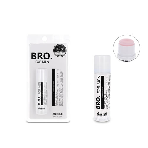 リップ メンズ（1000円程度） 【送料無料(定形外郵便)】シェモア BRO.FOR.MEN Color Lip Balmコーラルピンク5g【シェモア リップクリーム リップスティック メンズコスメ 唇の乾燥 男性用化粧品】