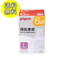 【送料無料（定形外郵便）】ピジョン 母乳実感 乳首 6ヵ月 Lサイズ 2個【pigeon ベビー 赤ちゃん 哺乳びん ほ乳びん ほ乳瓶 哺乳瓶 授乳 ミルク】