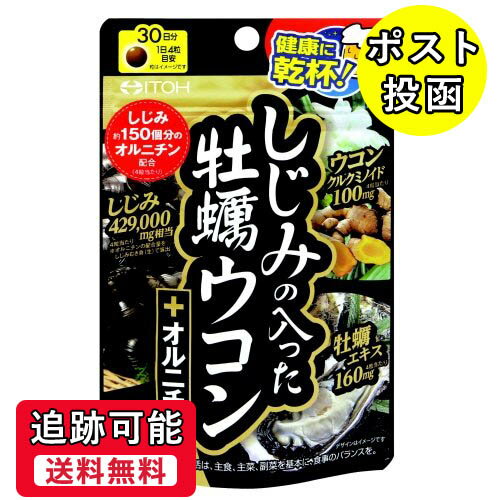 【送料無料(ゆうパケット)】井藤漢方製薬 しじみの入った牡蠣ウコン+オルニチン約30日分 120粒【井藤漢方 サプリメント しじみ 牡蠣 ウコン オルニチン 】