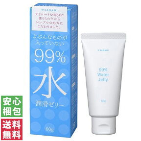 【送料無料(定形外郵便)】サガミ 99％水潤滑ゼリー 60g潤滑剤ゼリー 女性用 潤滑剤 潤滑ゼリー ジェル(【中身がわからない梱包】