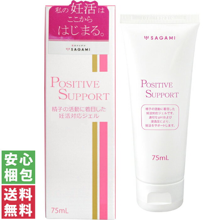 【送料無料(定形外郵便)】サガミ ポジティブサポート 75ml【妊活 潤滑剤ゼリー 女性用 潤滑剤 潤滑ゼリー ジェル】中身がわからない梱包