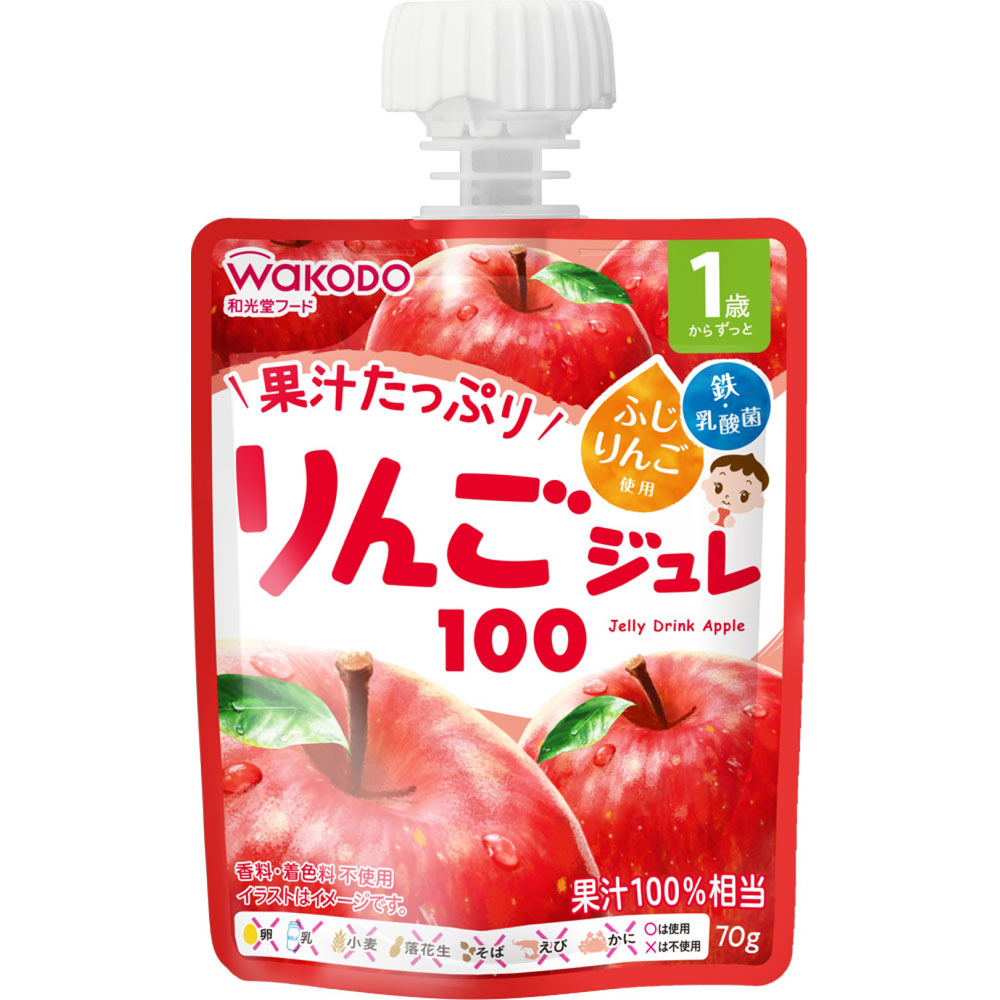 【宅配便】和光堂 1歳からのMYジュレドリンク りんご100 70g 1歳からずっと【アサヒ wakodo ベビー用飲料 赤ちゃん用】