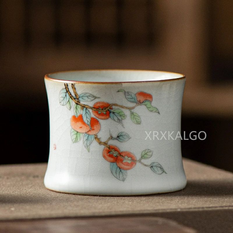 OKTの茶席 入門 釉下彩 湯呑み お茶 抹茶茶碗 聞香杯 小茶碗 一口杯 家用 レトロ風 主人杯 ティーカップ 茶杯 茶道具 茶芸 中国茶 ホ｜アングル2