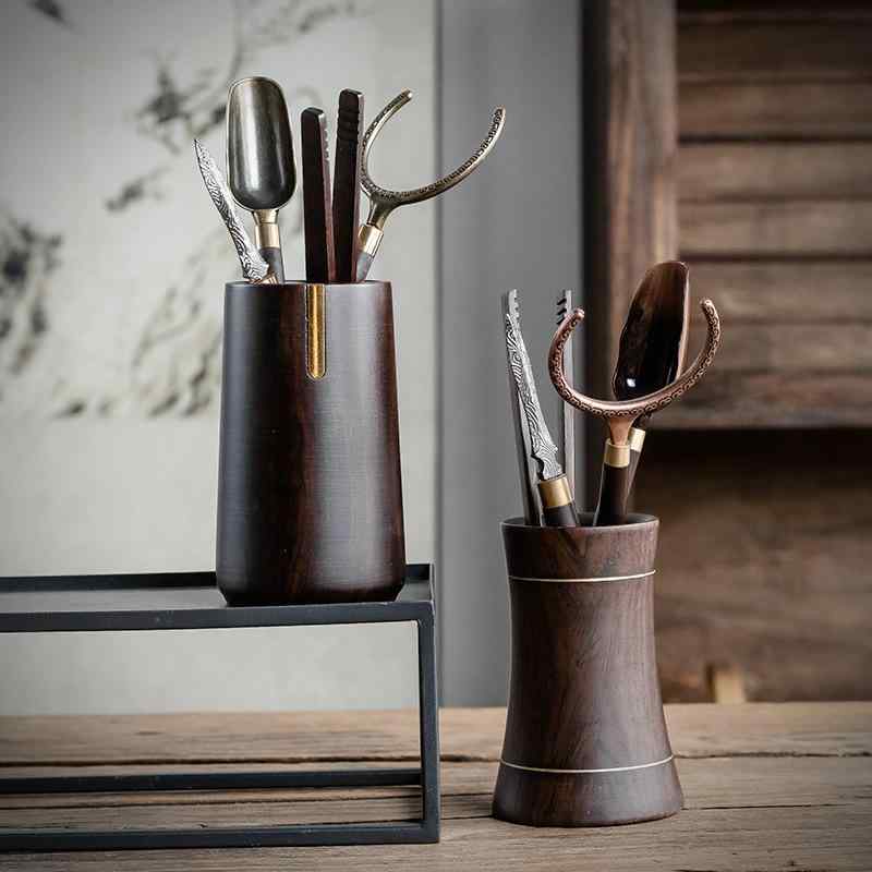 茶道セット 黒檀製 無垢材 竹製 六君子 茶盤 工夫茶器 茶芸用品 茶道具 和風 伝統 高級感 自宅用 来客用 インテリア