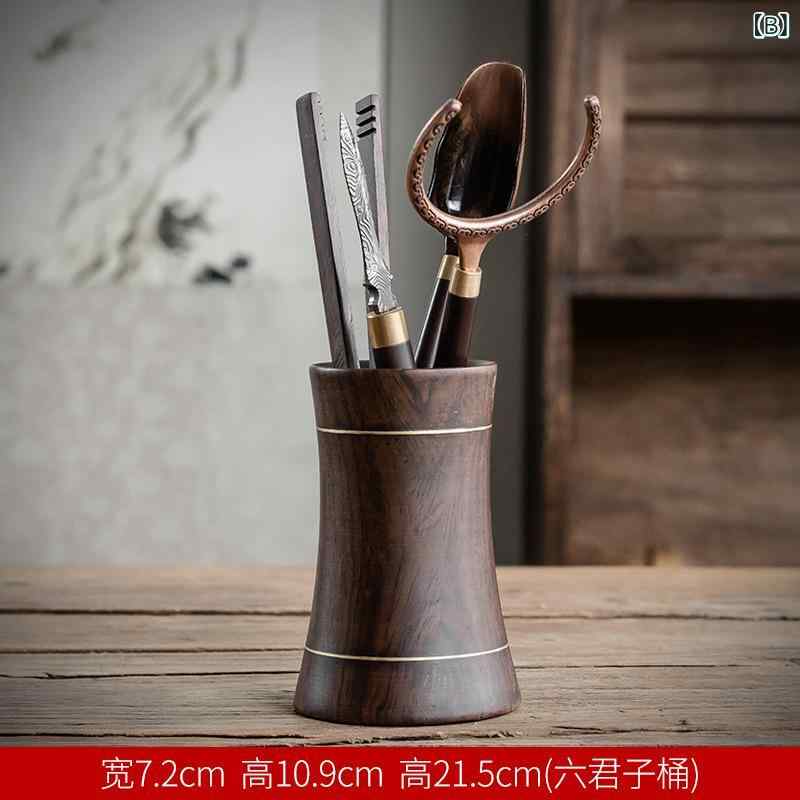 OKTの茶道セット 黒檀製 無垢材 竹製 六君子 茶盤 工夫茶器 茶芸用品 茶道具 和風 伝統 高級感 自宅用 来客用 インテリア｜アングル3