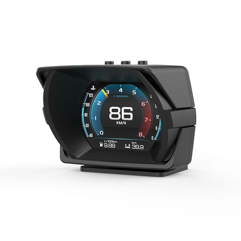 車載 OBD ヘッドアップディスプレイ 液晶 ディスプレイ 傾斜計 GPS 多機能 計器 メーター スピードメーター コンパクト