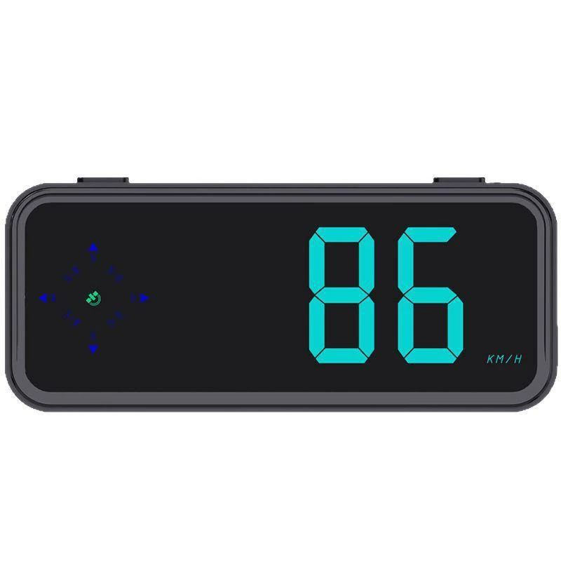 HUD ディスプレイ 車載 ヘッドアップディスプレイ 電子 警告 GPS コンパス スピードメーター 黒 ABS USB 汎用 軽量